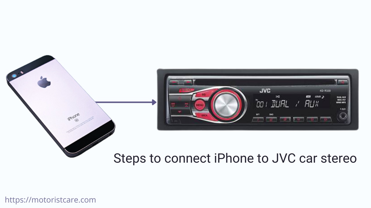 steps to connect iPhone to JVC car stereo