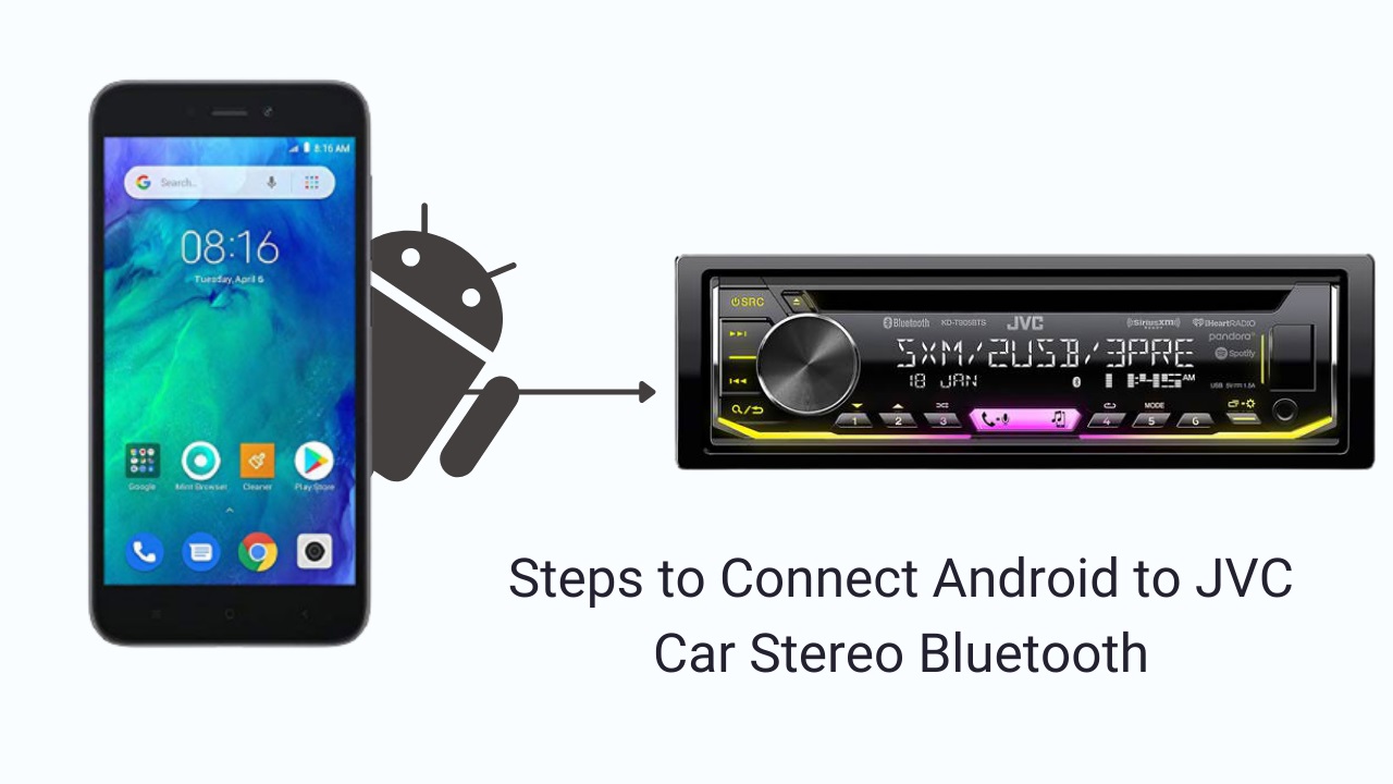 steps to connect android to jvc car stereo