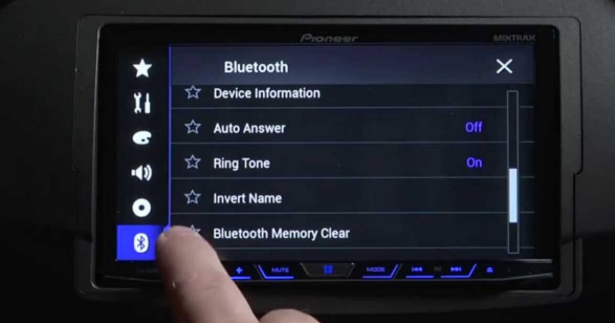 4 steps to Delete Bluetooth Device From Pioneer Radio