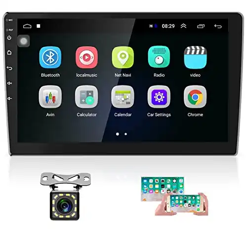 Hikity 10.1 Inch Double Din Car Stereo Receiver