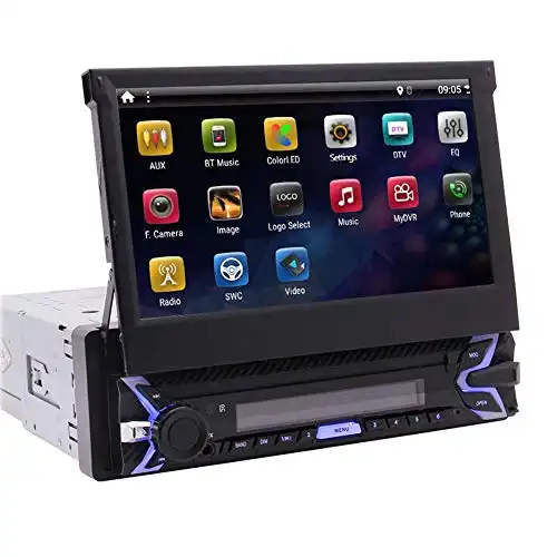 EinCar Android 10 Single Din Flip Out Stereo